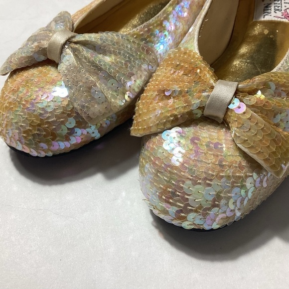 Lacy Afternoon Sequin Ballet Flats Size 7.5 Vtg 90s Eras Tour Outfit Speak Now - Picture 4 of 9